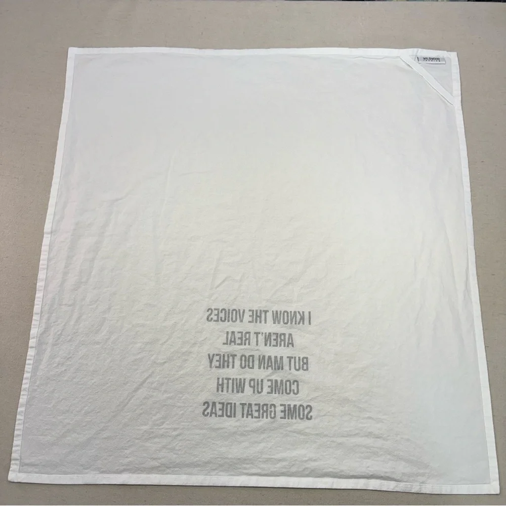 Wildwood Landing - White Kitchen Tea Towel with Humorous Text